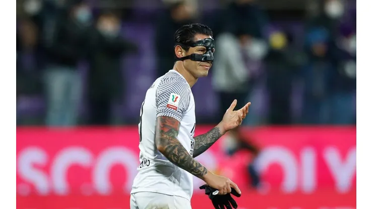 Gianluca Lapadula en uno de sus últimos partidos en Benevento. Foto: Getty