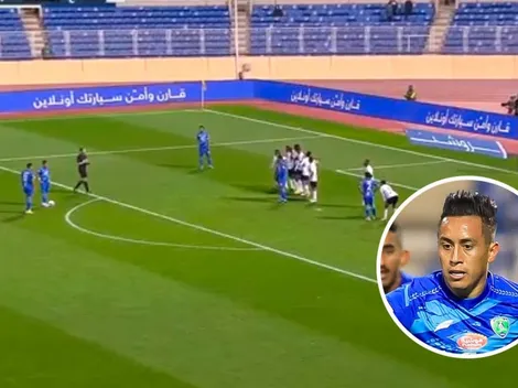 VIDEO | Christian Cueva marcó un golazo de tiro libre al ángulo con Al-Fateh