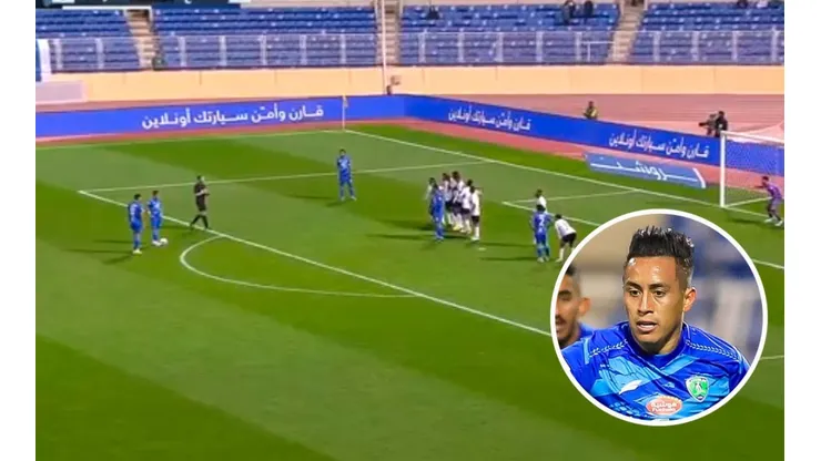 El golazo de Christian Cueva en Arabia Saudita. Foto: Fateh Club (Twitter)