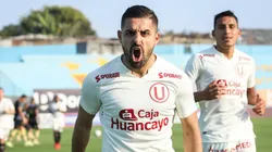 Luis Urruti celebra su gol con Universitario frente a Cusco. Foto: Liga Profesional de Fútbol (Flickr)