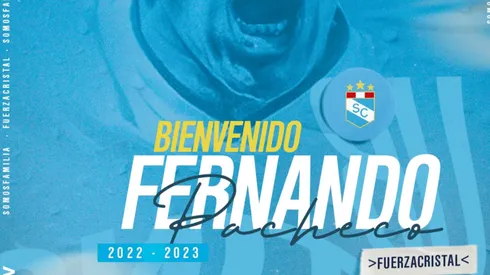 Oficial: Fernando Pacheco es nuevo jugador de Sporting Cristal