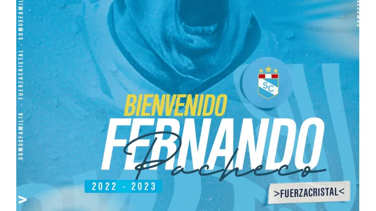 Oficial: Fernando Pacheco es nuevo jugador de Sporting Cristal