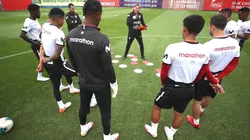 Selección Peruana durante un entrenamiento en VIDENA. (Foto: Twitter Selección Peruana)