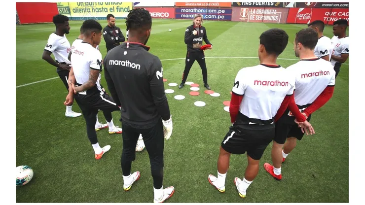 Selección Peruana durante un entrenamiento en VIDENA. (Foto: Twitter Selección Peruana)