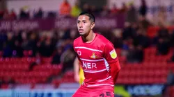 Rodrigo Vilca jugando para Doncaster Rovers ante Lincoln City por la Tercerda División Inglesa. Foto: Getty