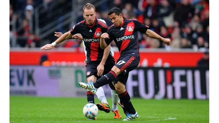 Michael Ortega jugando para el Bayer Leverkusen ante el Friburgo. Foto:Getty