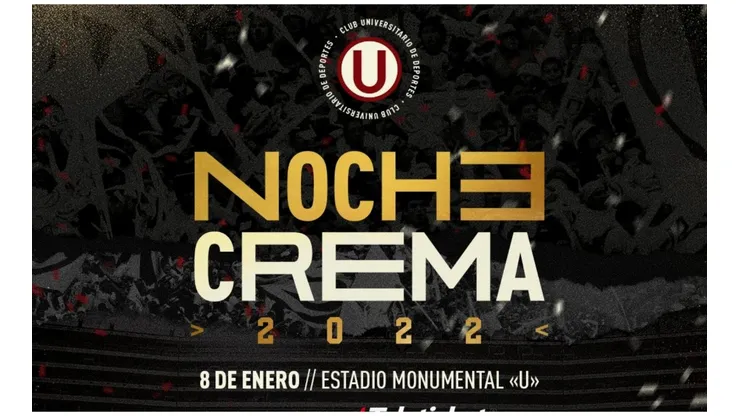 Noche Crema 2022 ya tiene precios. (Foto: Twitter Universitario de Deportes)