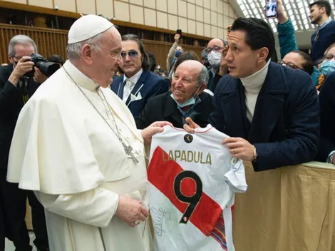 Lapadula explicó en Twitter su encuentro con el Papa Francisco