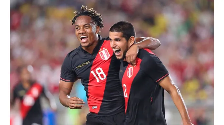 Luis Abram celebra su gol contra Brasil en 2019. Foto: Selección Perú (Twitter)