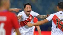 Gianluca Lapadula festeja en la Copa América de Brasil 2021. Foto: Getty
