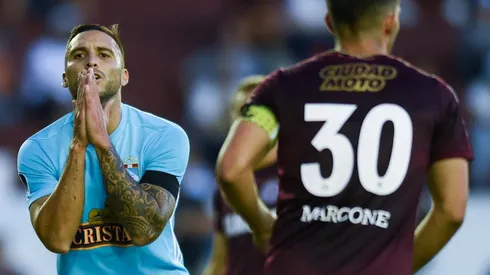 Emanuel Herrera con Sporting Cristal en la Conmebol Sudamericana. Foto: Getty