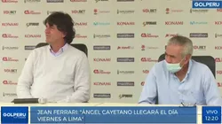 Jean Ferrari y Gregorio Pérez fueron parte de la conferencia de prensa.