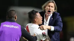 Uno de los goles más gritados en las Eliminatorias a Qatar 2022 con Christian Cueva y Ricardo Gareca. Foto: Getty