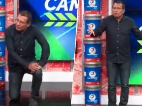 Carlos Alberto 'Tigrillo' Navarro de rodillas le hizo insólito pedido al 'Fondo Blanquiazul'