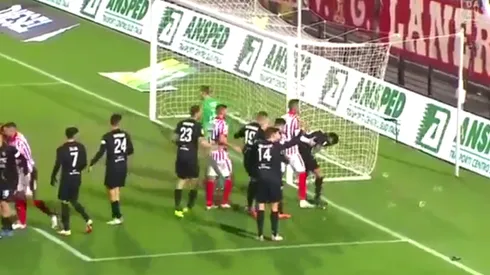 Gianluca Lapadula metió gol y le gritó el tanto al portero rival.