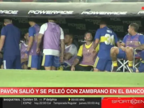 Carlos Zambrano casi se va a las manos con Cristian Pavón en el banco de suplentes