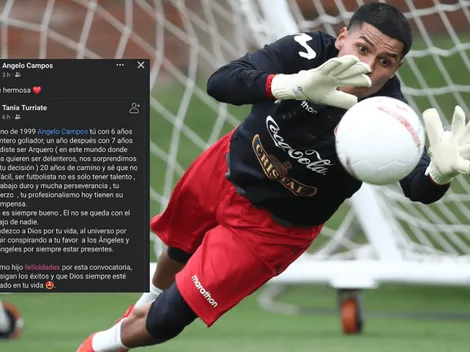 Madre de Ángelo Campos le dedicó una gran carta por su reciente convocatoria