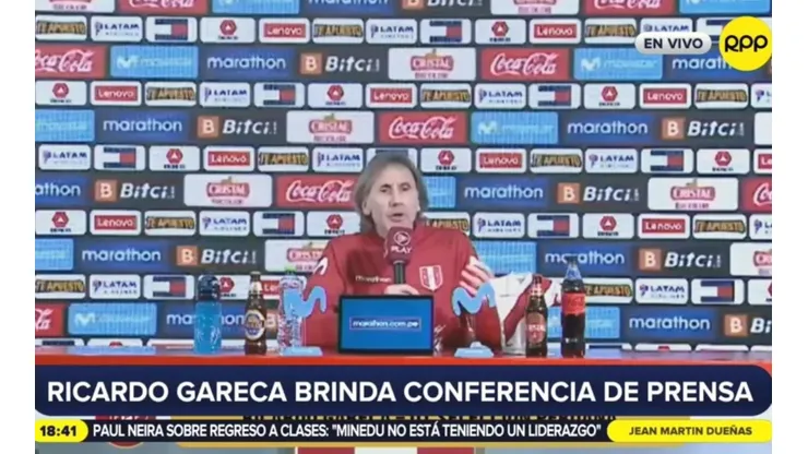 Ricardo Gareca brindó su típica conferencia de prensa.