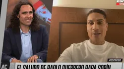 Hola capitán: Paolo Guerrero se presentó tras lesión para saludar a Juan Pablo Sorín