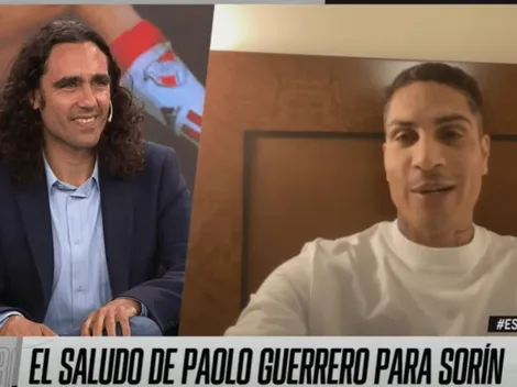 Hola capitán: Paolo Guerrero se presentó tras lesión para saludar a Juan Pablo Sorín