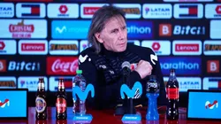 Ricardo Gareca en rueda de prensa. Foto: Selección Perú (Twitter)