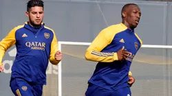 Carlos Zambrano y Luis Advíncula están juntos en Boca desde hace unos meses.