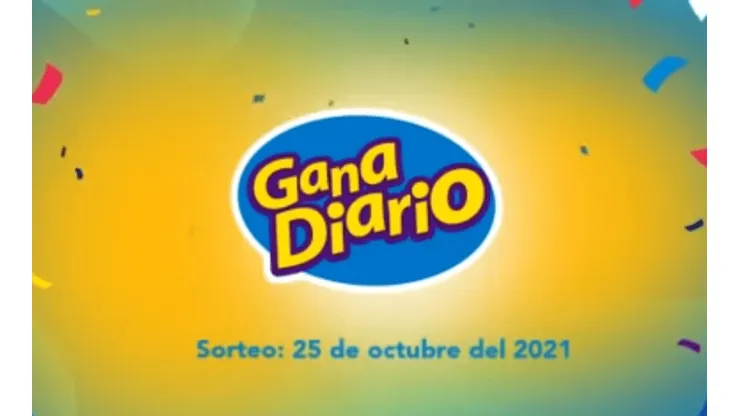 Sorteo Gana Diario: resultados y números ganadores de lunes 25 de octubre