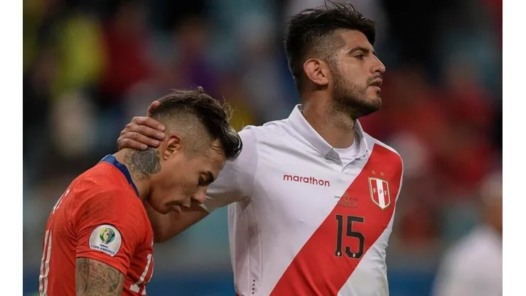 Carlos Zambrano jugó la Copa América de Brasil 2019 contra Chile.