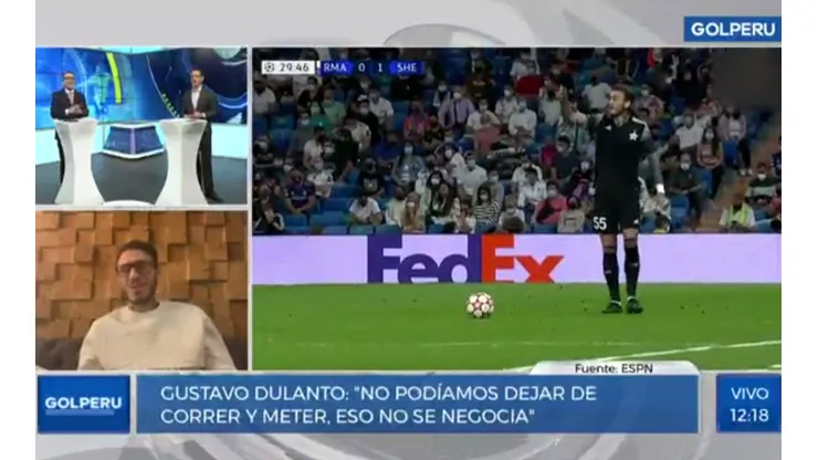 Gustavo Dulanto habló de su partidazo contra el Real Madrid.