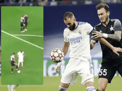 El instante preciso cuando Gustavo Dulanto le habla a Karim Benzema antes del penal
