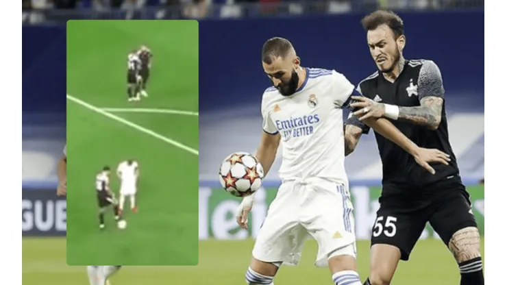 El instante preciso cuando Gustavo Dulanto le habla a Karim Benzema antes del penal
