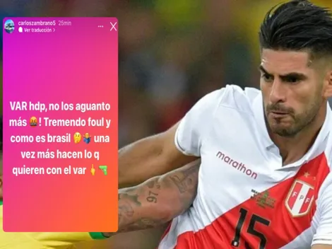 Carlos Zambrano explotó viendo por el partido: "VAR HDP, no los aguanto más"