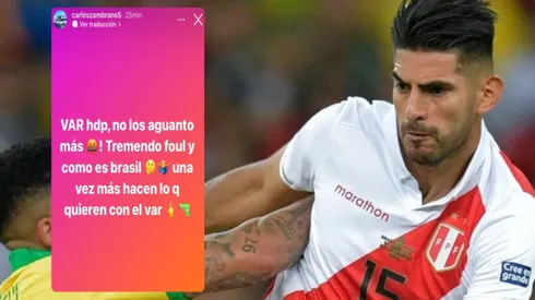 Carlos Zambrano explotó viendo por el partido: "VAR HDP, no los aguanto más"