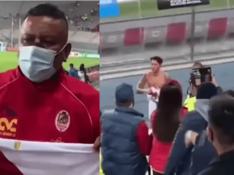 Gianluca Lapadula le obsequió a su primo la camiseta después de 'sudarla' ante Venezuela