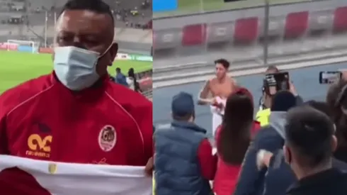 Gianluca Lapadula le obsequió a su primo la camiseta después de 'sudarla' ante Venezuela