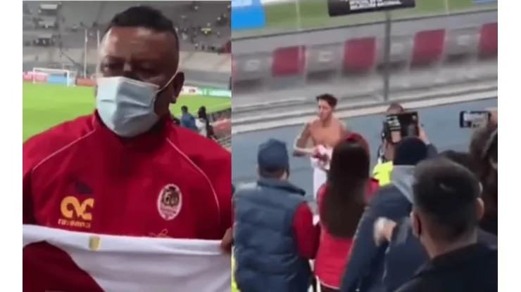 Gianluca Lapadula le obsequió a su primo la camiseta después de 'sudarla' ante Venezuela