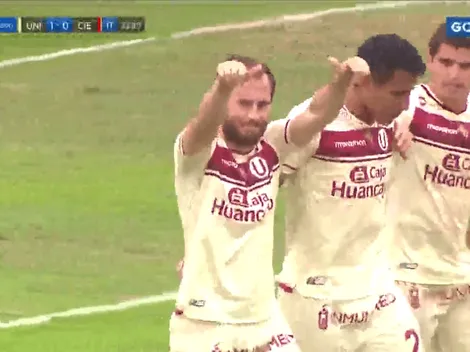 Con polémica: Hernán Novick metió el 1-0 de la U contra Cienciano tras dudosa falta