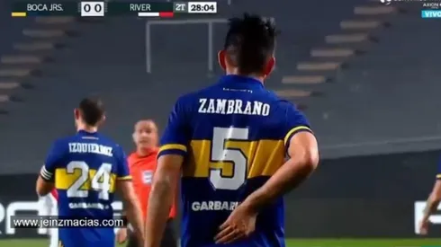 Zambrano fue titular en Boca Juniors con River.