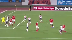 Piero Ratto le pegó de aire después de una confusa jugada en el área.