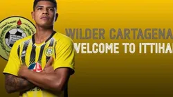 Wilder Cartagena se refirió a su llegada al club de Emiratos Árabes.