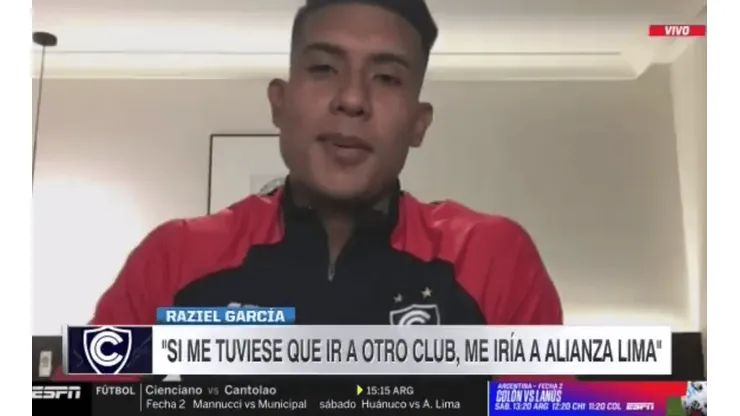 Raziel García es actual jugador de Cienciano del Cusco.