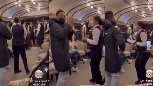 Christian Cueva es captado cantando y bailando 'el cervecero' en lujoso tren del Cusco