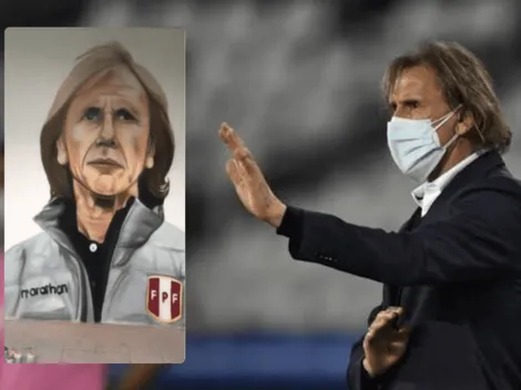Realizan impresionante pinta mural para 'El Tigre' Ricardo Gareca