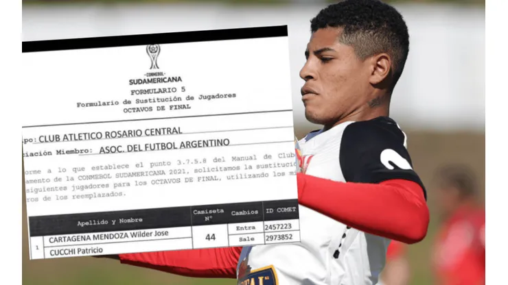 Ya es canalla: Wilder Cartagena inscrito por Rosario Central como futbolista de su plantilla en 2021