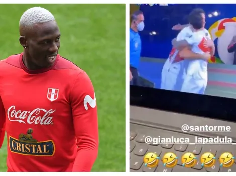Divertido aliento de Luis Advíncula para Lapadula y Ormeño: "Buena bambino, vamos wey"