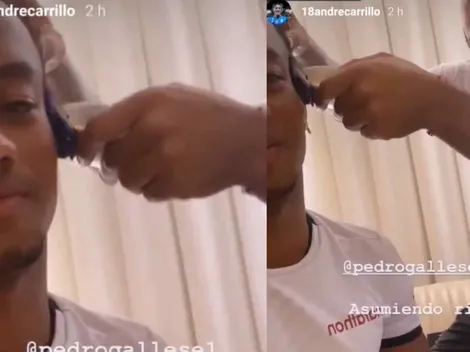 Ya fueron los dreads: André Carrillo se dejó cortar el pelo por Pedro Gallese