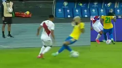 Impresionante 'huachita' de Marcos López a Gabigol y lo cortan con dura falta