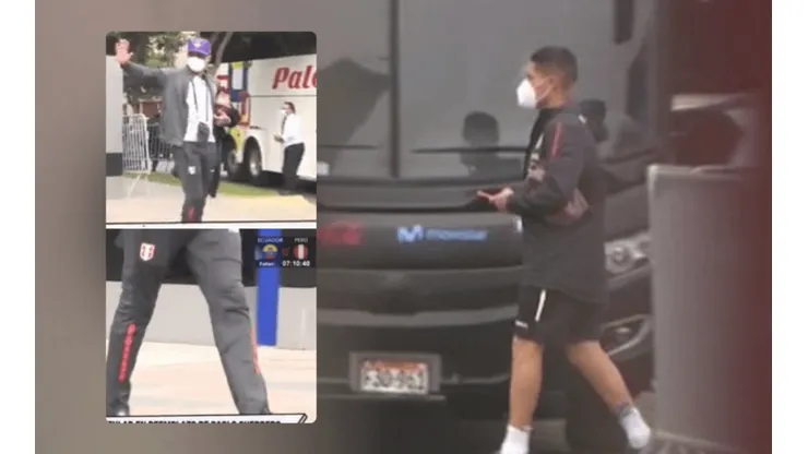 Paolo Guerrero viajó a Ecuador a pesar de tener complicada cojera