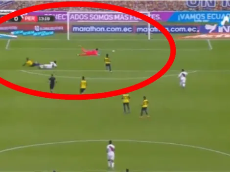 Casi casi: Gianluca Lapadula cerca de anotar contra el portero Domínguez