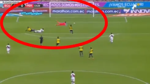 Casi casi: Gianluca Lapadula cerca de anotar contra el portero Domínguez